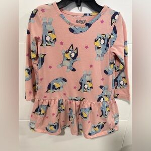 Bluey Toddler Girl’s Cotton Blend Patterned Dress